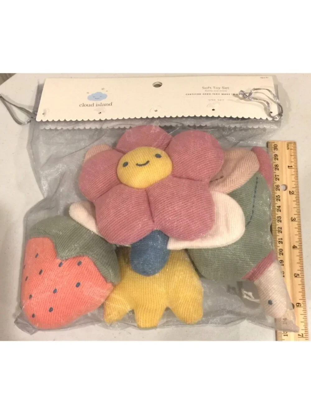 Cloud Island Soft Toy Set Rattle & Chime Baby Toys